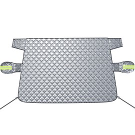 AUTOWOEL Windshield Snow Cover for Winter - Custom Fit Graphene Car Windshield Cover Outside for Ice, Snow & Hail Protection | Frost Guard with Storage Bag for SUV and Sedan (Medium)