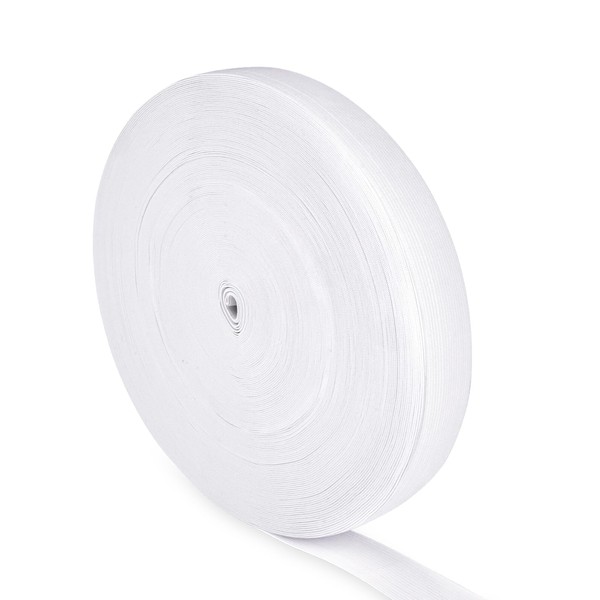 40 Metres Elastic Band for Sewing, Trouser Elastic Band, White