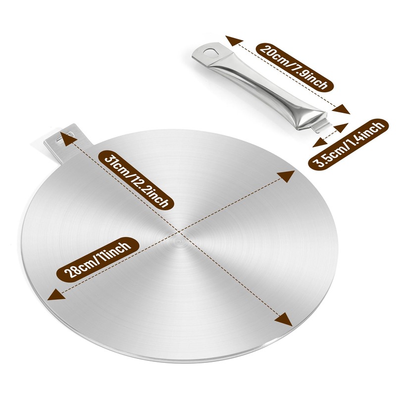 RECAPS 11 inch Stainless Steel Induction Adapter Plate
