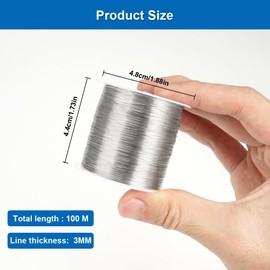 Silver Wire Craft Wire Thin 100 m x 0.3 mm, Jewellery Wire, Silver Craft Wires, Jewellery Wire, Wire for Jewellery Making, Beading Wire, Thin Wire for Crafts, Tarnish-Resistant