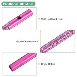 M METERXITY 100-Pack Wind Chime Tubes, Aluminum Wind Chime Empty Tubes, Metal Wind Bell for Outside/Adults Arts and Crafts/DIY Home Garden Outdoor Hanging Decorations [Pink]