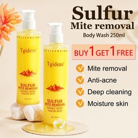 Tgideas Sulfur Soap Shampoo & Body Wash – Buy 1 Get 1 Free | Fights Acne & Dandruff | Deep Cleansing for Men & Women | Clear & Gentle