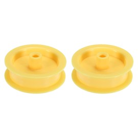 MECCANIXITY WE12X83 Dryer Pulley Idler Replacement Yellow for Dryer AP2043227, WE12X0083 Pack of 2
