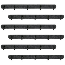 noonebutyou Picture Frames Collage Wall Decor, 6 Pcs Black Felt Lightweight Bulletin Board Strips, Photo Wall Collage Kit with 30 Clips for Photo Display, Notes, Schedules, Announcements