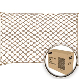 Jute Hemp Rope Nets for Safety and Decoration: Indoor & Outdoor Use, Kids' Climbing, and Versatile Protection (4ft x 8ft)