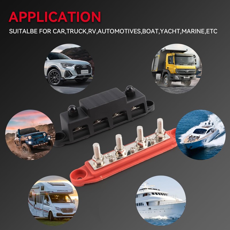 DaRui Power Distribution Block Bus Bar 3/8'' M10 Terminal Stud