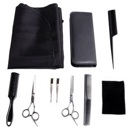 minkissy 1 Set Hairdressing Tool Barber Accessories Teeth Cut Scissors Hair Cutting Scissor Flat Cut Black