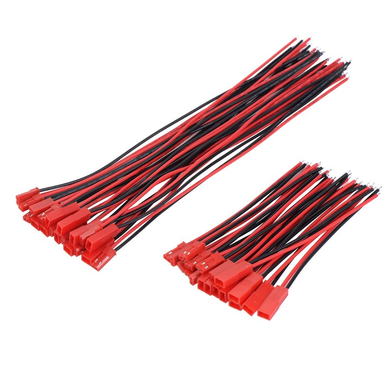 eBoot 20 Pairs 22 AWG Plug Connector 2 Pin Male