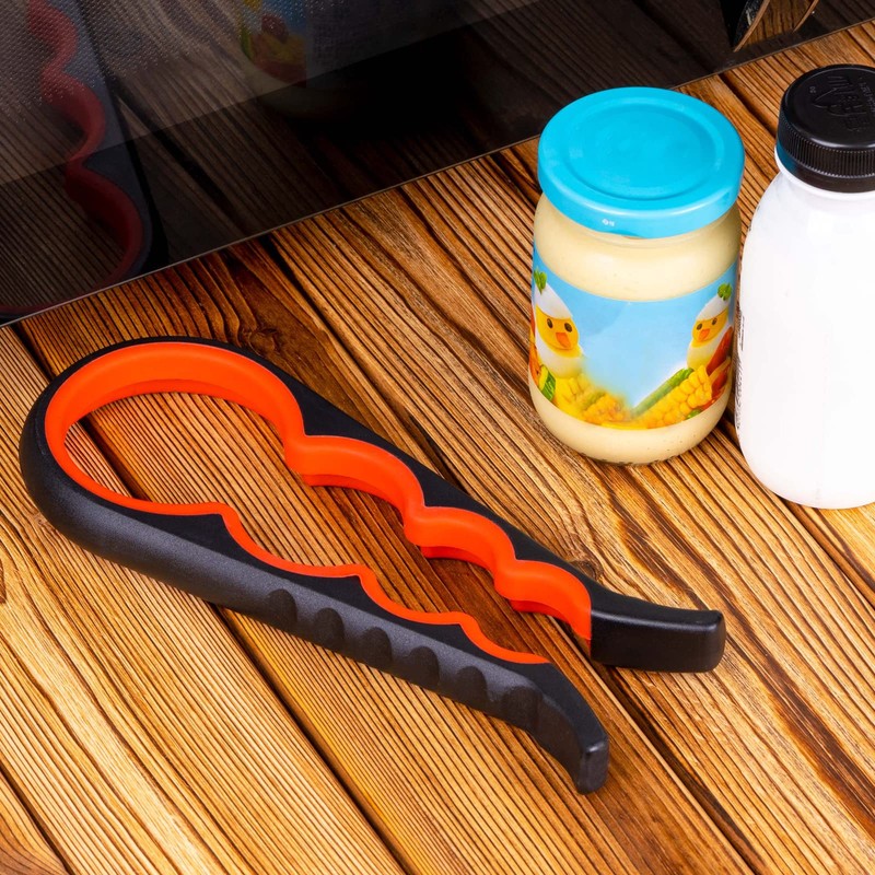 Bloss Jar Opener Bottle Opener for Seniors,Weak Hands and Arthritis,Black