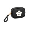 Mariqwant Enamel Icon Daisy Patch, Minimalist Pouch, Black, One Size