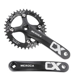 Juego de bielas para bicicleta de montaña, juego de bielas cuadradas MTB con brazo de 170 mm 104 BCD, compatible con bicicletas de una sola velocidad y bicicletas de 8/9/10/11 velocidades, opcional
