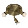 Amalfi 3 Way Decorative Antique Brass GU10 LED Compatible Round