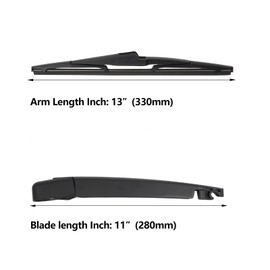 Replacement for Hyundai Santa Fe 2013-2017 Rear Windshield Window Wiper Blade Arm Kit Assembly New Replacements