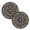 2 x 10cm Viking Magical Runic Compass Vinyl Stickers -