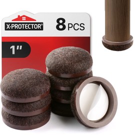 Felt Pads X-PROTECTOR – 8 PCS Felt Chair Pads 1”– Formed Furniture Pads for Hardwood Floors – Floor Protectors for Furniture Legs – Anti-Scratch Furniture Feet Pads – Effective Protection!