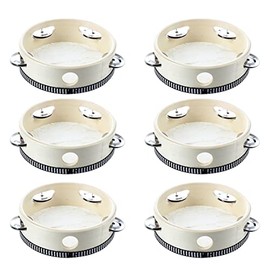 SUNCHSEN 6 Pcs 6 inch Musical Tambourine Tamborine Drum Round Percussion KTV Party