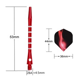 LxwSin Aluminum Dart Shafts, 12 Sets Dart Stems Accessories, Medium Dart Shafts, Universal Metal Dart Stems Dart Flights Assorted Dart Accessories Kit 2BA Thread Throwing Fitting Shatter-Resistant