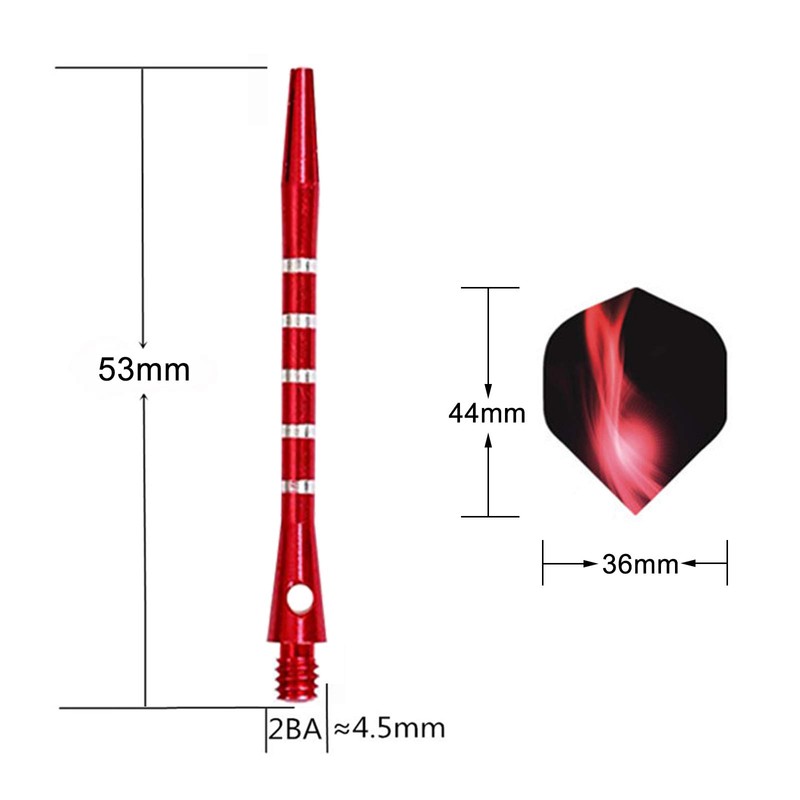 LxwSin Aluminum Dart Shafts, 12 Sets Dart Stems Accessories, Medium