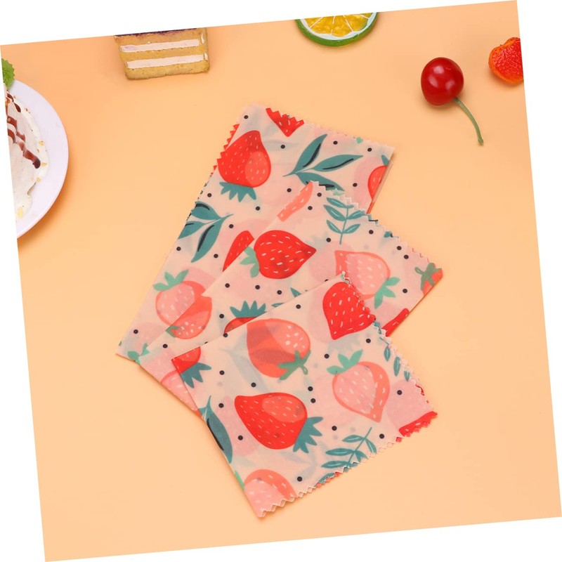 Mobestech 3pcs Beeswax Food Wraps Organic Cotton Food Preservation Cloths