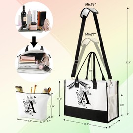 Christmas Gifts for Women, Gifts for Women, Gifts for Mom, Mom Gifts, Christmas Gifts for Mom, Butterfly Tote Bag with Shoulder Strap and Makeup Bag M