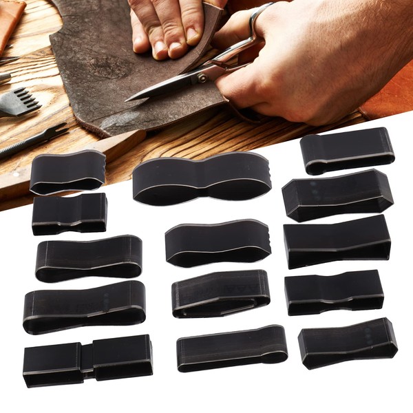 15Pcs Leather Cutting Dies Set, Hole Hollow Cutter Tool Metal