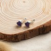 Philip Jones Lapis Heart Stud Earrings