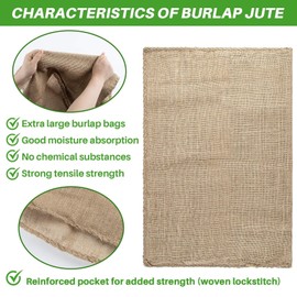 MAQIHAN Burlap Sacks Bulk Burlap Bag Large Natural Burlap Bags For Adults Potato Burlap Storage Landscape Burlap Bags Suitable Picnic or Field Games Set Of 2 Good For Family Reunion(18 x 28.7 in)