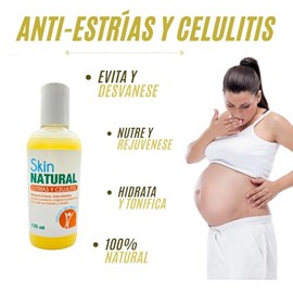 SKIN NATURAL - Bálsamo Crema Extra Nutritiva 100% Natural. Previene, Atenua y Disminuye Estrías, Celulitis, Cicatrices, Imperfecciones e Impurezas. Em