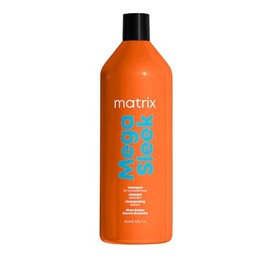 Matrix Mega Sleek Shampoo| Shampoo anti-frizz para rebelde o con frizz | Combate el encrespamiento, suaviza y aumenta el brillo |Formulado con manteca