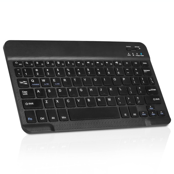Ultra-Slim Bluetooth Rechargeable Keyboard for ‎Hisense ‎85H6570G and All Bluetooth