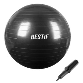 BESTIF Exercise Ball with Pump Anti Burst Fitness Ball for Training at Home, Office, Gym 65 cm
