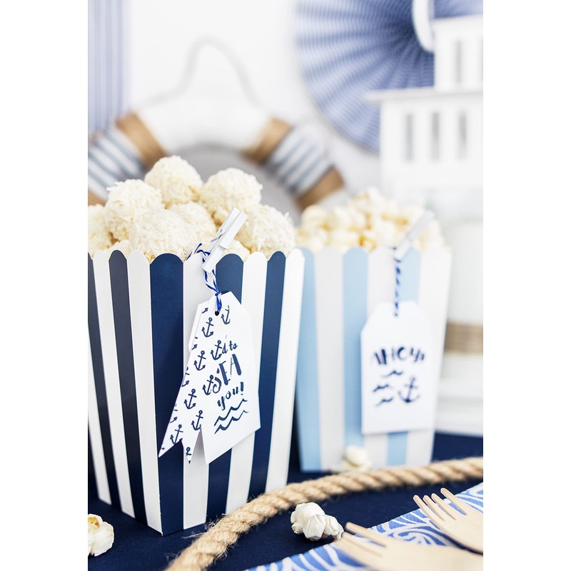 Set da 6 Box Contenitore in carta per popcorn pop