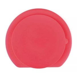 Chiqui Mundo Plato Adherente De Silicón Niños Rojo No Tóxico Chiqui Mundo
