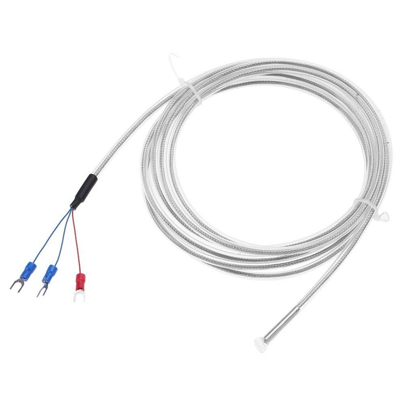 Walfront PT100 5M Thermocouple Wire 3 Wire Sensor Probe High