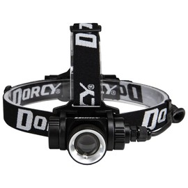 Dorcy 1,000-Lumen Pro Water-Resistant LED Rechargeable Headlamp, Black (41-2121)