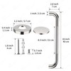 Anti-Slip Chrome Grab Bar 16 Inch, iMomwee 2 Pack Stainless