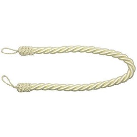 2 X Cream Thick Large Rope Satin Curtain Drape TIE Backs TIEBACKS 32"