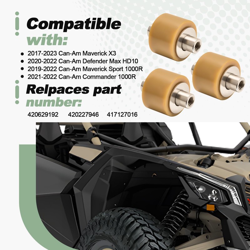 3 Set Secondary Clutch Roller Kit Fits for Can-Am 2017-2023