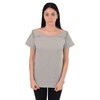 Post Surgery Recovery Tshirt Snap Open Tearaway Shirt (2XL, Grey/Women)