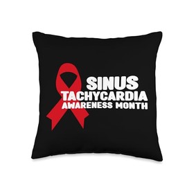 Sinus Tachycardia Shirt - Sinus Tachycardia Awareness Month Throw Pillow