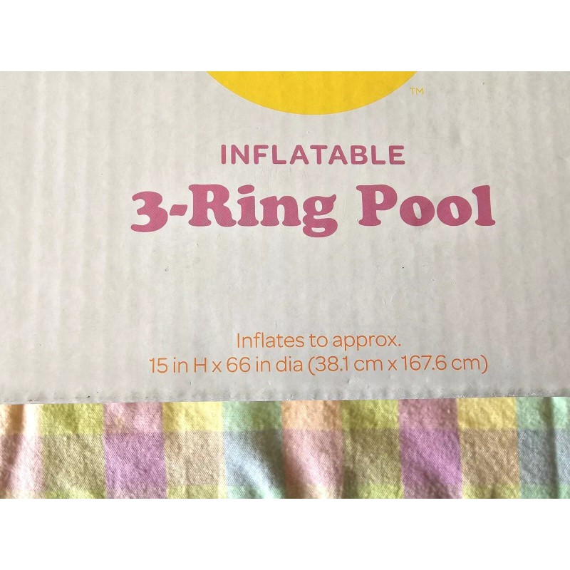 sun squad New Inflatable Kids 3-Ring Round Circle Wading Pool
