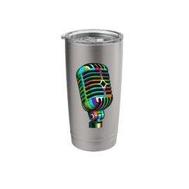 Microphone Mic Singer Podcast Host Podcaster Stainless Steel Insulated Tumbler