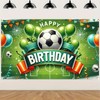 Soccer Theme Birthday Party Banner soccer birthday decorations Green Stadium