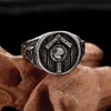 TURTLEDOVE Viking Shield Rune Ring - Stainless Steel Tiwaz Wolf