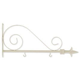 K&K Interiors Arrow Holder, 17.5-inch Width, White, Metal