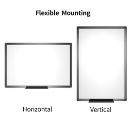 VIZ-PRO Magnetic Dry Erase White Board, 36 X 24 Inches, Black Aluminium Frame