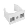 sourcing map 10PCS PVC U-Shaped Conduit Clip Push in Saddle