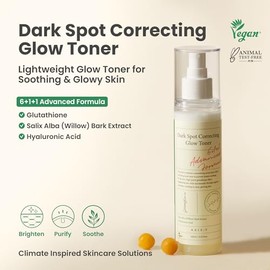 AXIS-Y Tónico iluminador corrector de manchas oscuras con 98% de glutatión y 5% de niacinamida, Tónico iluminador y calmante con ácido hialurónico, Cu