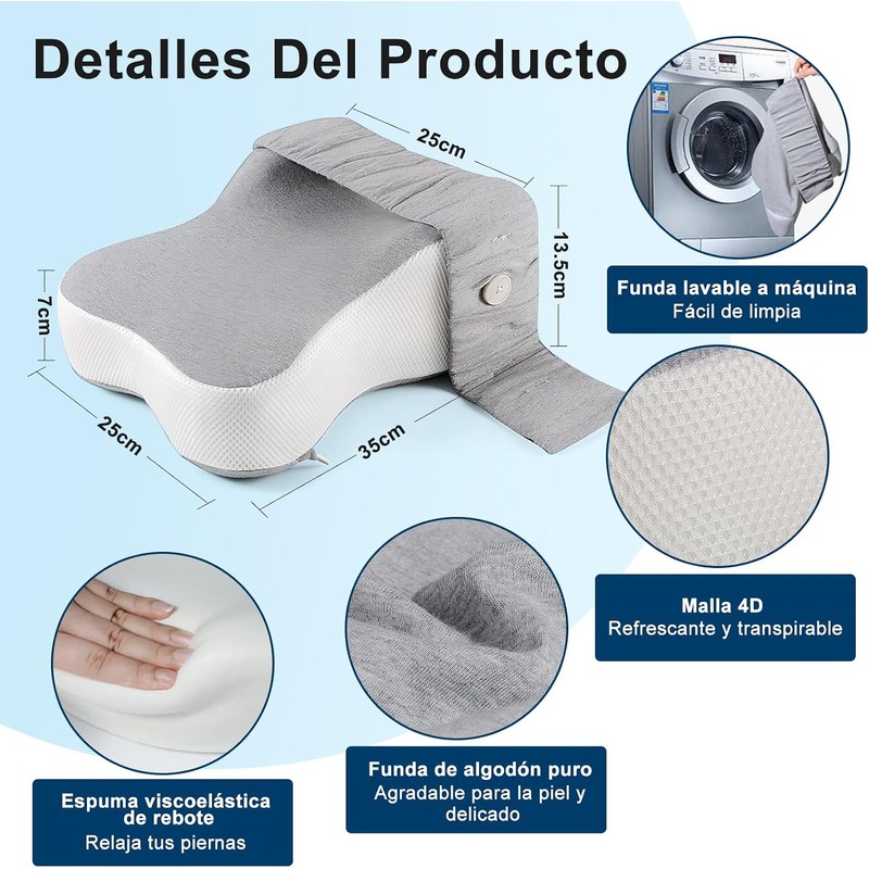 Almohada Ortopédica para Piernas y Rodillas