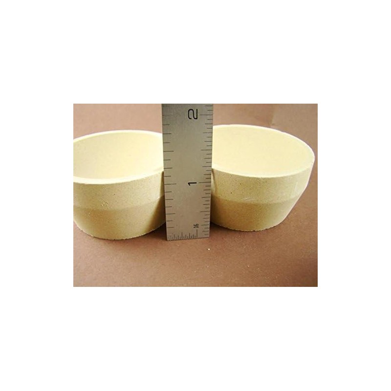 Lot of 6 - # 10 Mabor Cupel 2-3/8" Gold-Assay-Smelting-Refining-Melting-Cupels